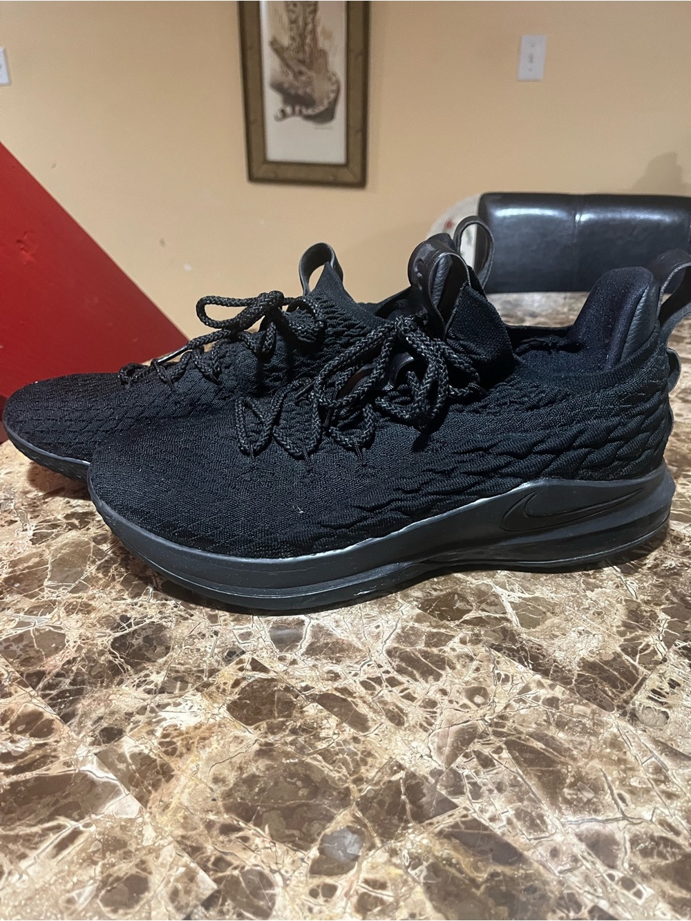 Nike Lebron 15 XV Low Triple Black Men’s Size 11.5